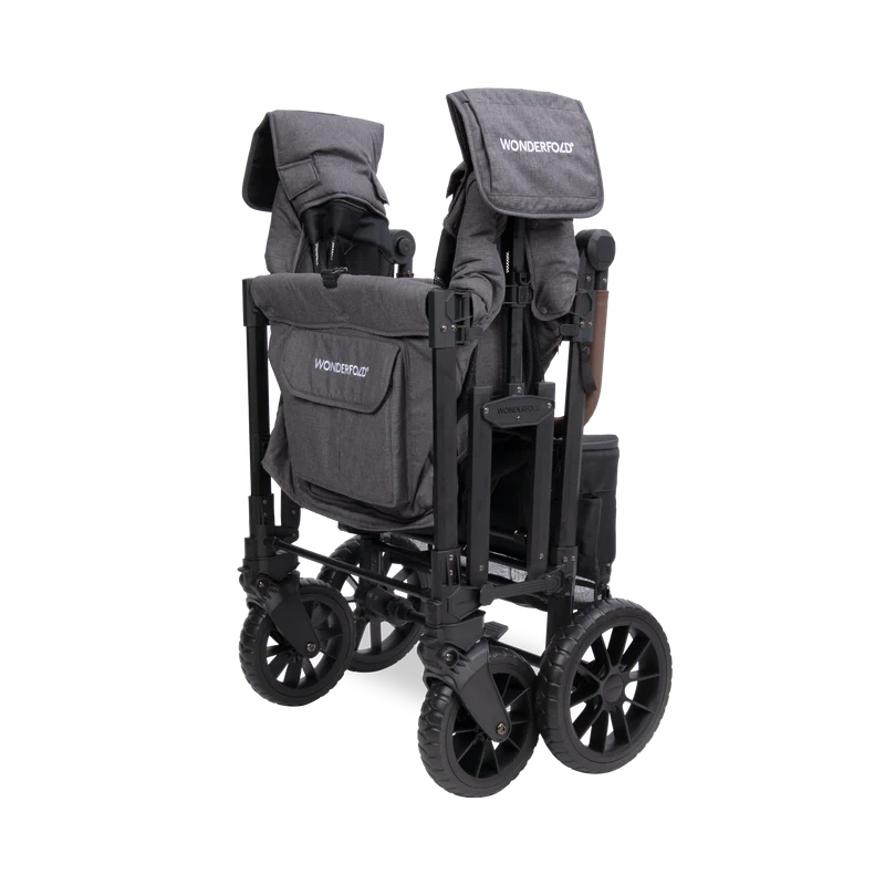 WonderFold W4 Luxe Pro Stroller Wagon Push/Pull 4-Passenger Quad Stroller New