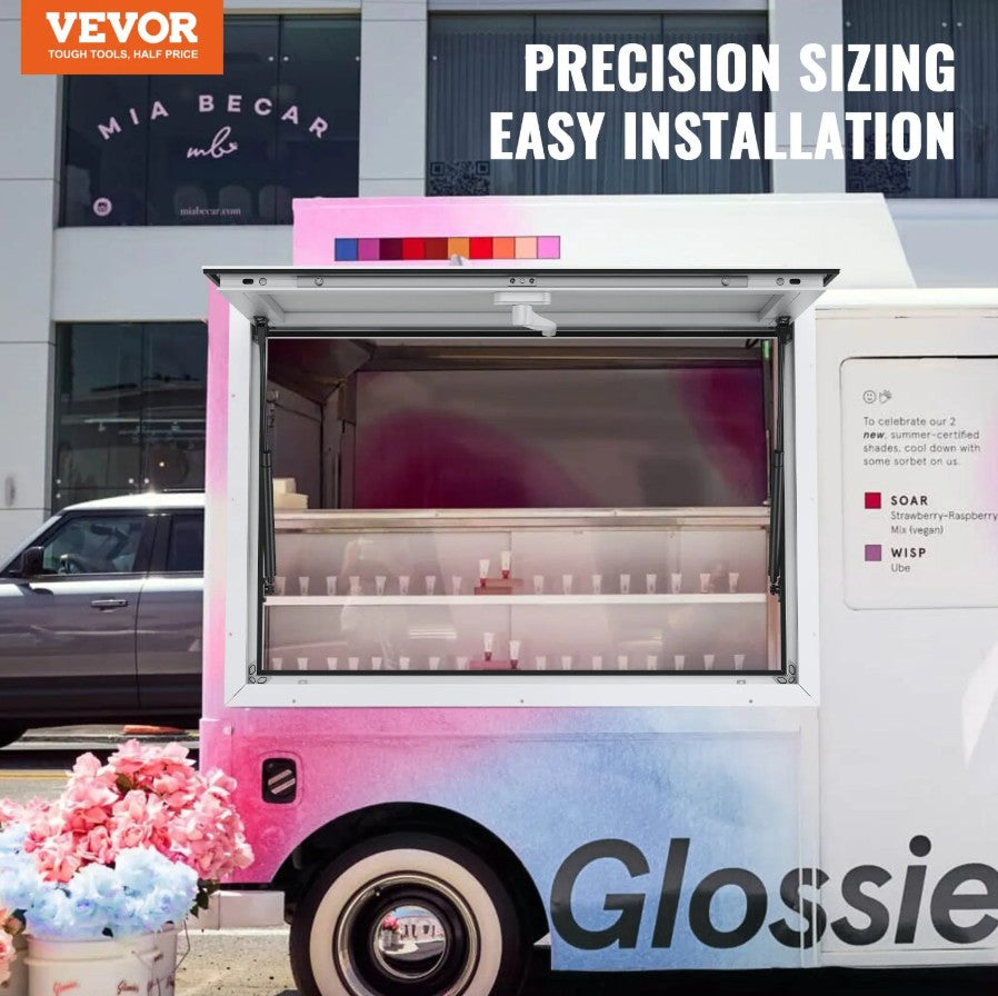 Vevor Concession Window 48" x 36" with Awning for Food Truck or Trailer New