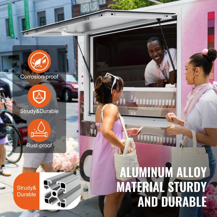 Vevor Concession Window 48" x 36" with Awning for Food Truck or Trailer New