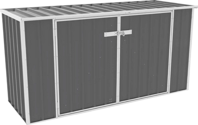 Absco Utility Bin Cover 7 x 3 Ft Metal Storage Shed Galvanized Steel New