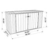 Absco Utility Bin Cover 7 x 3 Ft Metal Storage Shed Galvanized Steel New