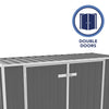 Absco Utility Bin Cover 7 x 3 Ft Metal Storage Shed Galvanized Steel New