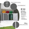 Absco Utility Bin Cover 7 x 3 Ft Metal Storage Shed Galvanized Steel New