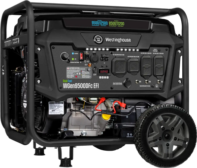 Westinghouse WGen9500DFc EFI Generator 9500/12500W Dual Fuel Gas Propane 50A Remote Start CO Sensor CARB New
