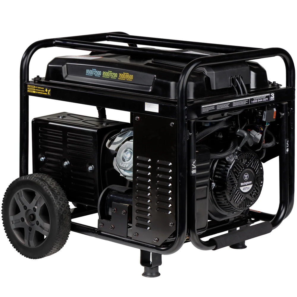 Westinghouse WGen9500TFc EFI Generator 9500/12500W Tri Fuel Gas Propane Natural Gas 50A Remote Start CO Sensor CARB New