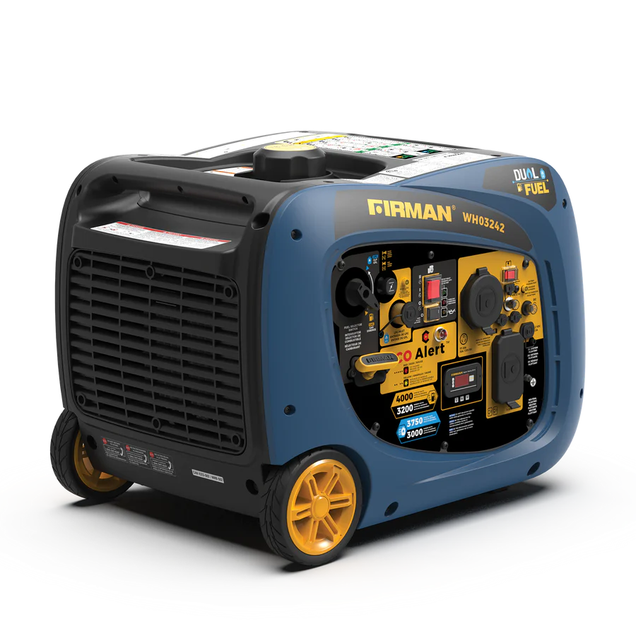Firman WH03242 Dual Fuel Gas Propane Inverter Generator 3200W/4000W 30 Amp Low THD Parallel Ready with Electric Start Manufacturer RFB