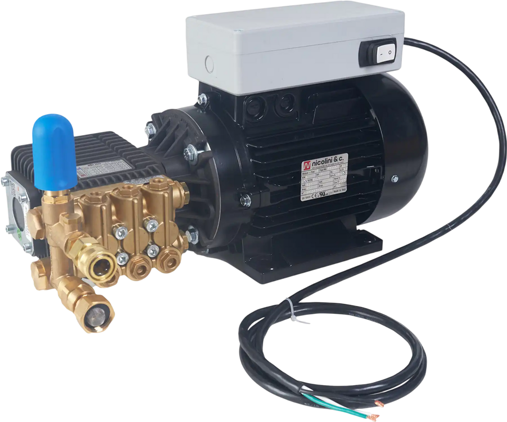 Canpump Electric Pressure Washer: 4 hp Nicolini Motor 240 V, Triplex Pump