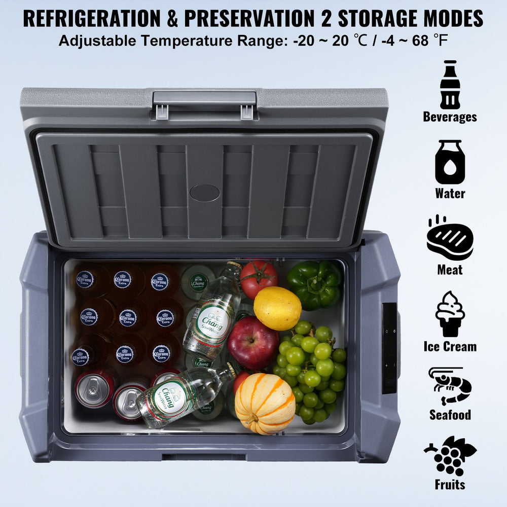 Vevor Car Refrigerator and Freezer 31.7 Qt Portable Single Zone -4°F to 68°F Adjustable Temperature New