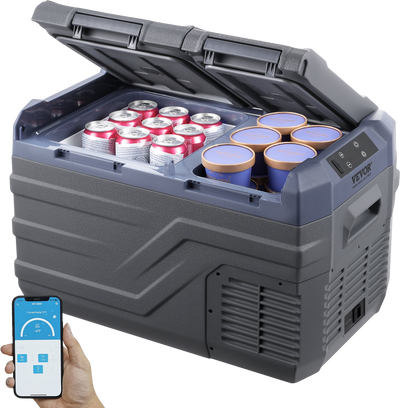 Vevor Car Refrigerator and Freezer 26.4 Qt Portable Dual Zone -4°F to 68°F Adjustable Temperature New
