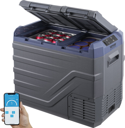 Vevor Car Refrigerator and Freezer 42.3 Qt Portable Dual Zone -4°F to 68°F Adjustable Temperature New