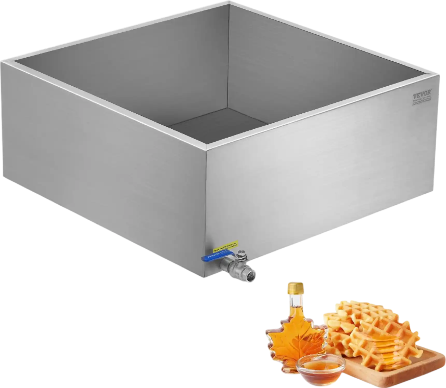 Vevor Maple Syrup Evaporator Pan 24.9 Gal Capacity Stainless Steel with Valve New