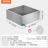 Vevor Maple Syrup Evaporator Pan 24.9 Gal Capacity Stainless Steel with Valve New