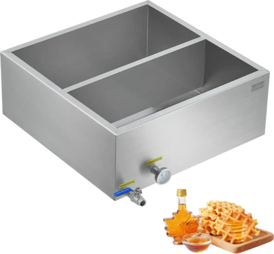 Vevor Maple Syrup Evaporator Pan Stainless Steel with Valve and Thermometer New