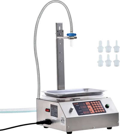Vevor Single-Nozzle Liquid Filling Machine 0.07-33.1 Lbs Capacity Digital Control Pedal Operation New