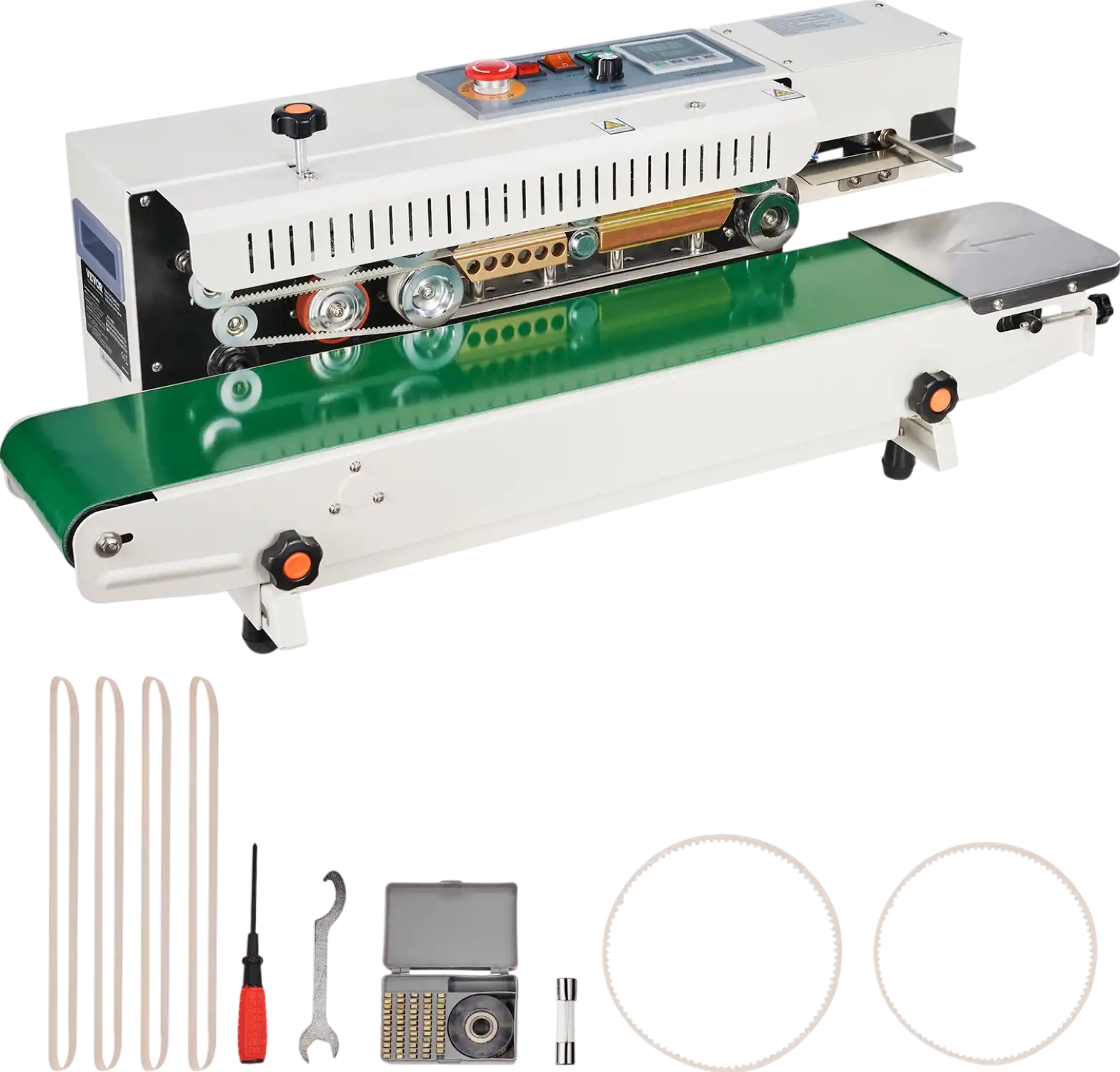 Vevor Continuous Band Sealer 600W Automatic Horizontal Machine with Inflation for PVC Bags New