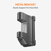 Giraffe Tools Premium Instant Glide Retractable Garden Hose Reel 5/8in 90ft Metal Bracket Dark Grey New