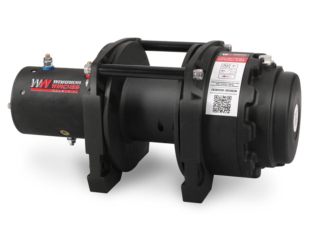 Warrior Winches EH2000 Industrial Hoist 12-Volt 6.1 HP Motor 2000 Lb Capacity New