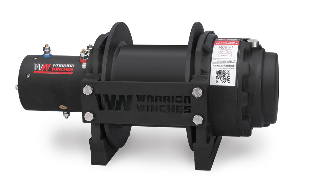 Warrior Winches EH4000 Industrial Hoist 12-Volt 6.1 HP Motor 4000 Lb Capacity New