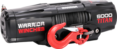 Warrior Winches Titan Electric Winch 6,000 Lb 12-Volt Synthetic Rope New