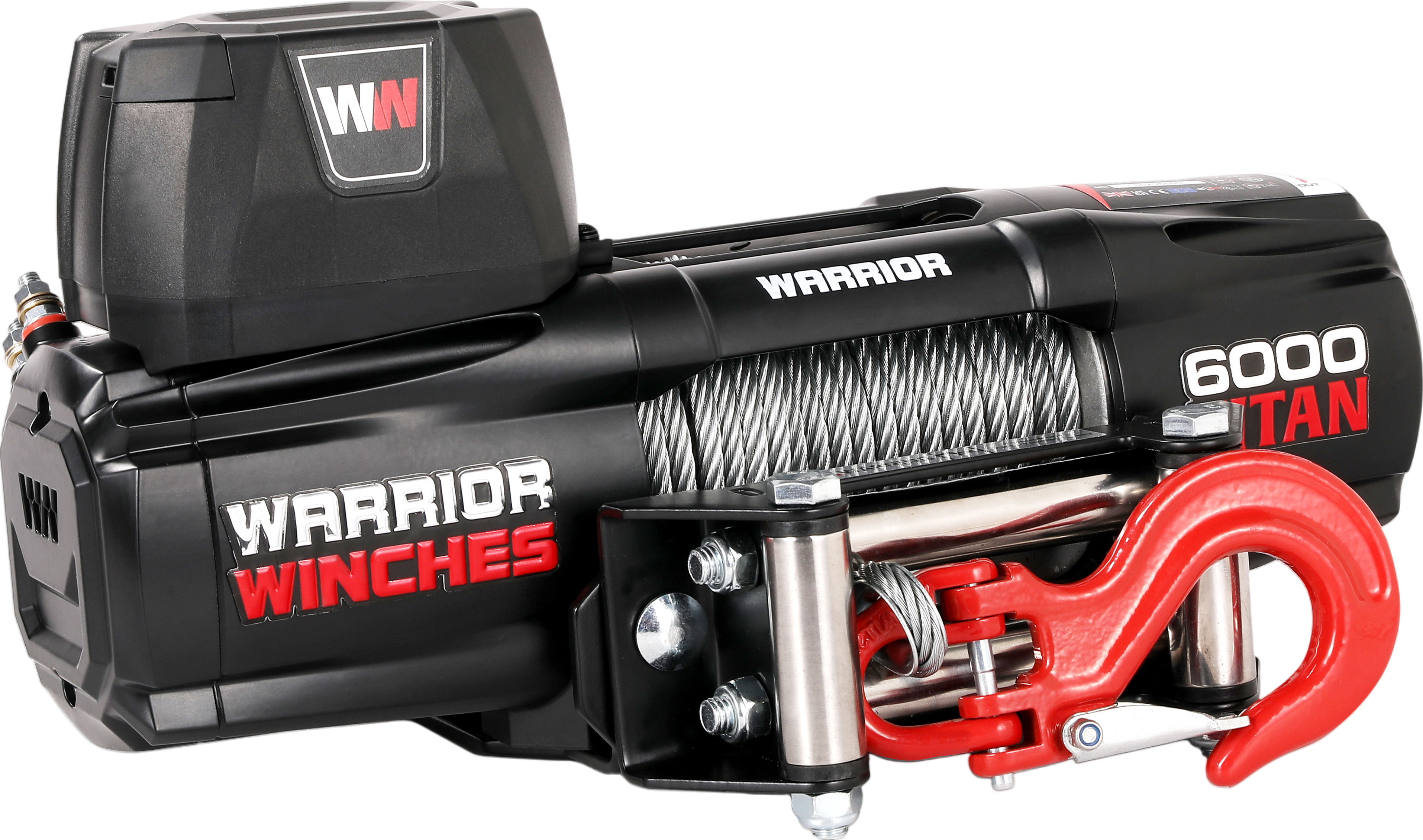 Warrior Winches Titan Electric Winch 6,000 Lb 12-Volt Steel Rope New