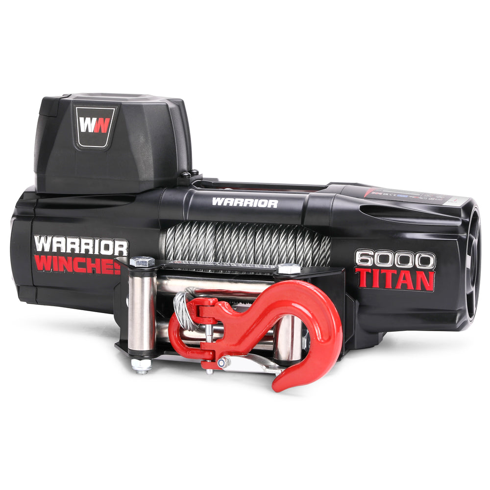Warrior Winches Titan Electric Winch 6,000 Lb 12-Volt Steel Rope New