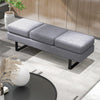 Waiting Room Bench Seating Long Bench with Metal Frame Leg-Gray - Gallery View 1 of 9