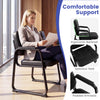 Ergonomic waiting room chair with cushioned seat, padded armrests, and waterproof PVC leather for office reception use.