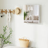 Double door bathroom wall cabinet with mirror, adjustable shelf, and modern design for efficient space use.