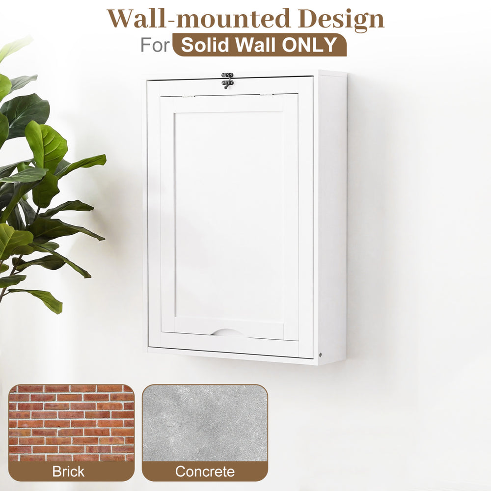 Wall-mounted white fold-out convertible desk with ample storage for laptops and decor, ideal for various rooms.