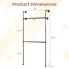 Wall-mounted black clothing rack dimensions with double-tier design, supporting up to 45 lbs for organized storage.