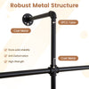 Close-up of the robust metal structure of a wall-mounted clothing rack, featuring high-strength SPCC pipes for.