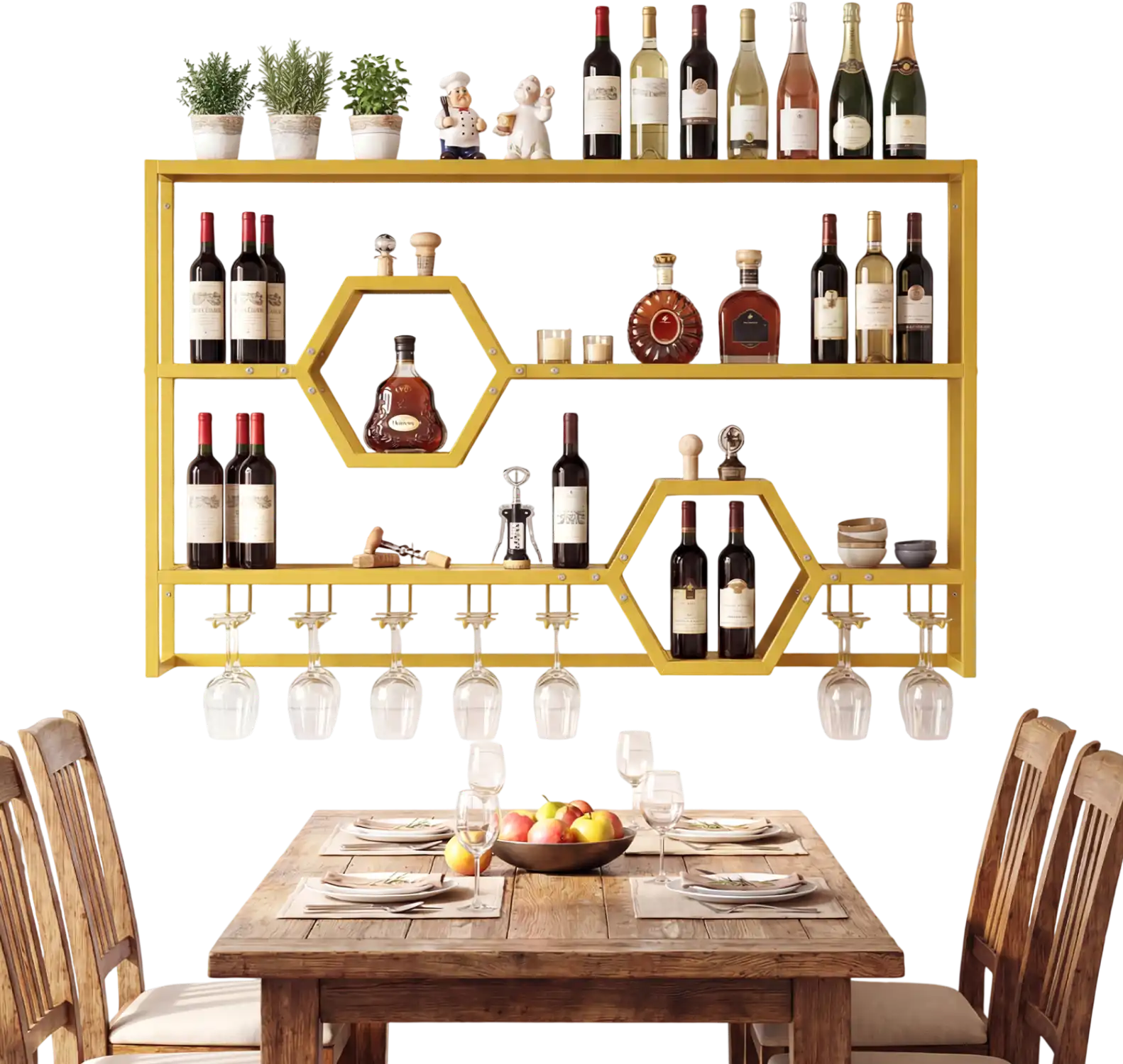 Costway Wall Mounted Wine Rack 47