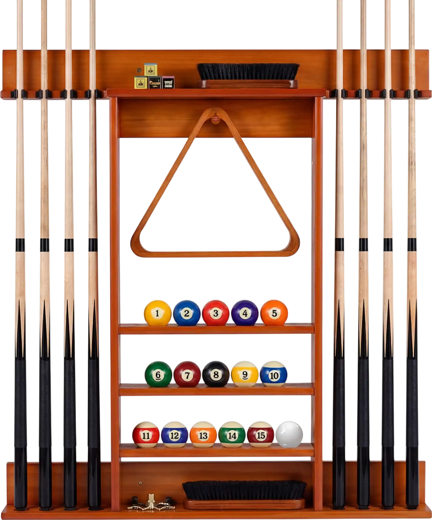 Costway Wall-Mounted Billiards Pool Cue Rack 73491568 New