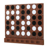 Wall-mounted Jumbo 4-in-a-Row game in walnut finish features sleek acrylic discs for easy play in game rooms or garages.