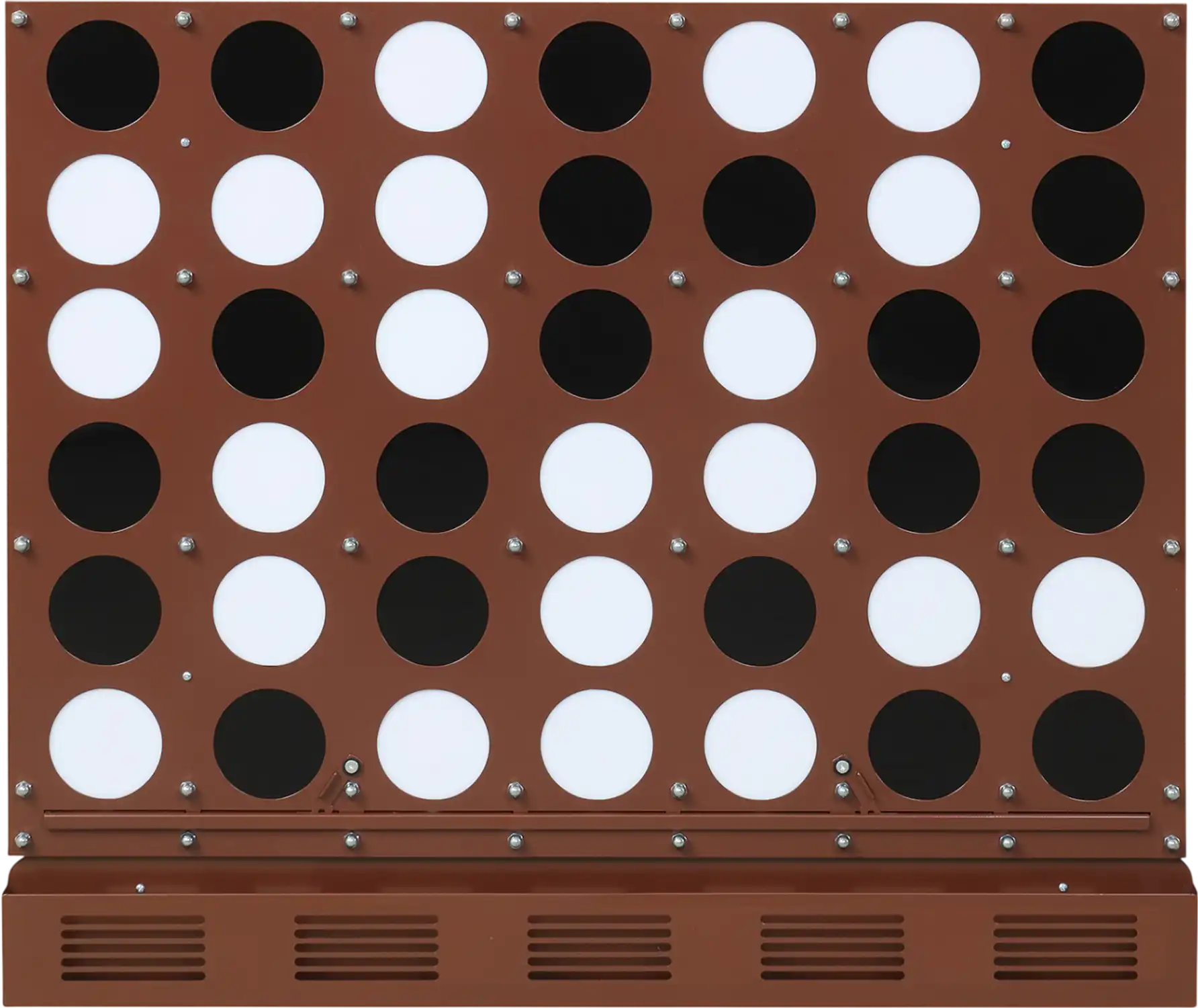 Costway Wall-Mounted Metal Connect 4 Game with Acrylic Discs 93361770 New
