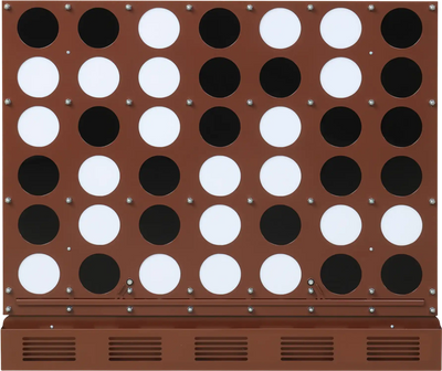 Costway Wall-Mounted Metal Connect 4 Game with Acrylic Discs 93361770 New
