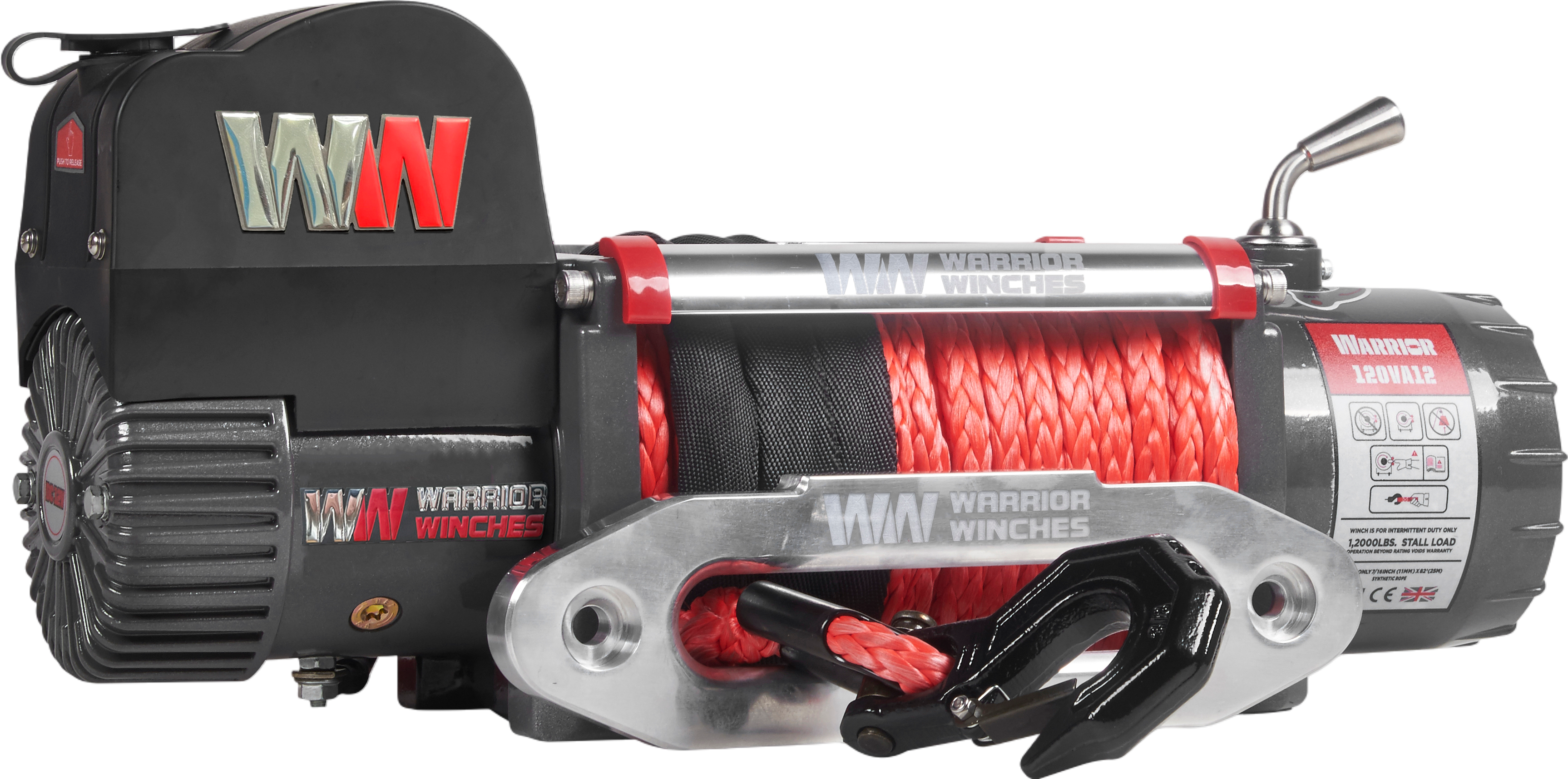Warrior Winches Samurai Electric Winch 12,500 Lb 12-Volt Synthetic Rope New