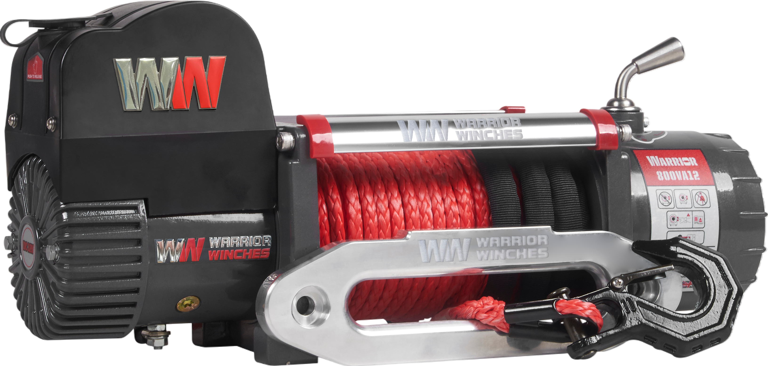 Warrior Winches Samurai Electric Winch 8,000 Lb 12-Volt Synthetic Rope New