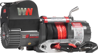 Warrior Winches Samurai Electric Winch Short Drum 9,500 Lb 12-Volt Synthetic Rope New