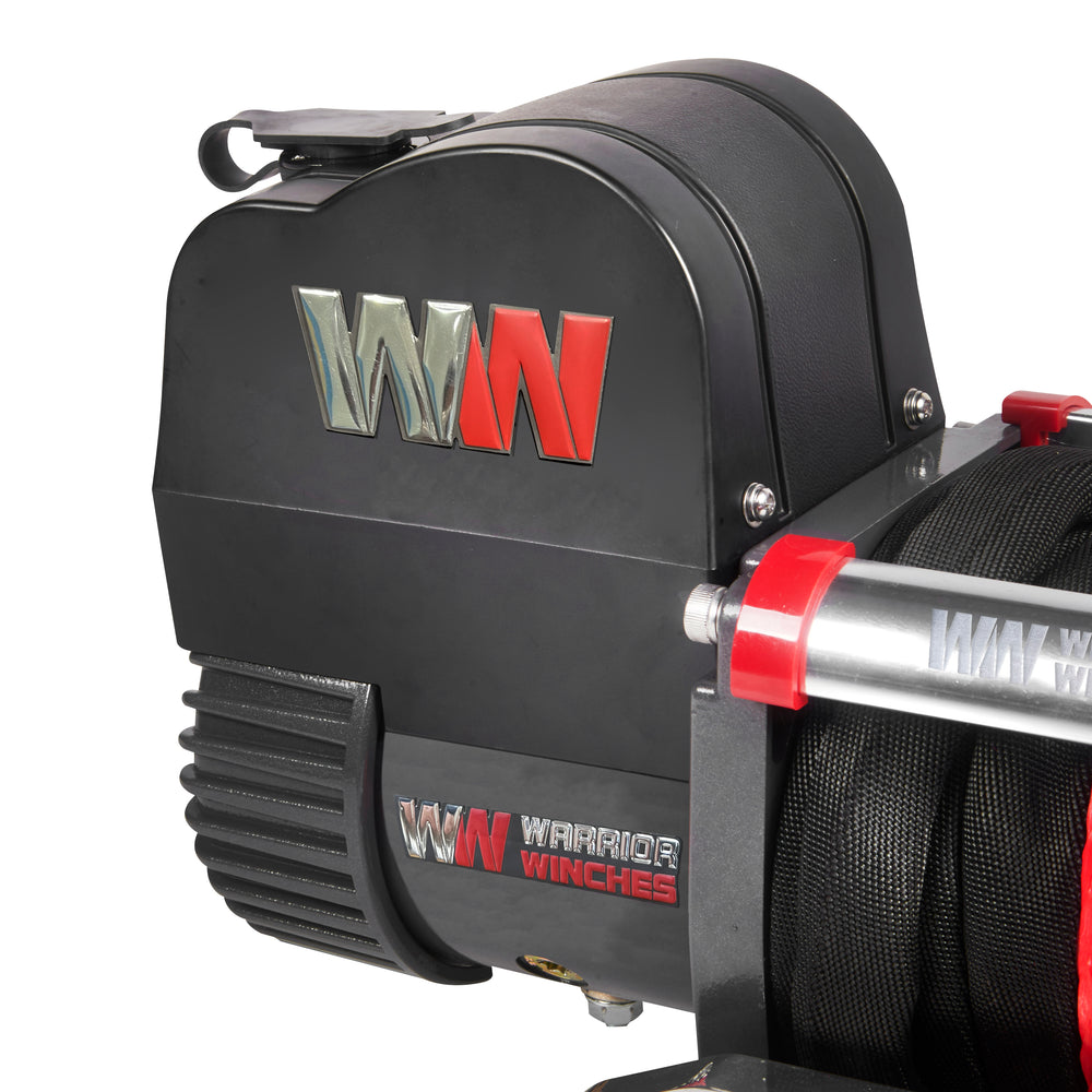 Warrior Winches Samurai Electric Winch Short Drum 9,500 Lb 12-Volt Synthetic Rope New