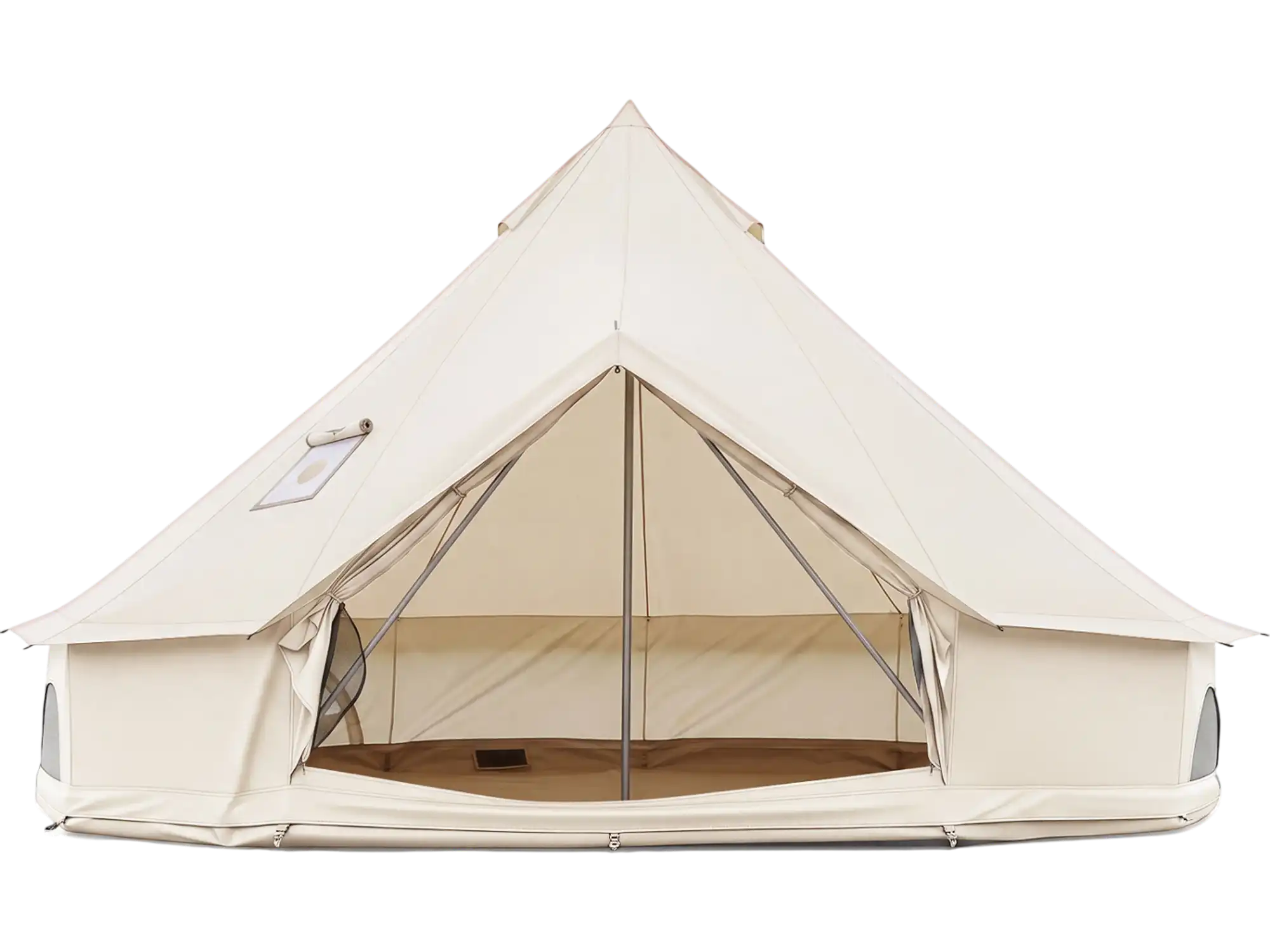 Costway Waterproof Bell Tent w/ Stove Jack Mesh Windows Doors 80361405 New