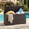 Waterproof Lockable Outdoor Deck Box for Tools Cushions Pool-Dark Brown - Gallery View 1 of 11