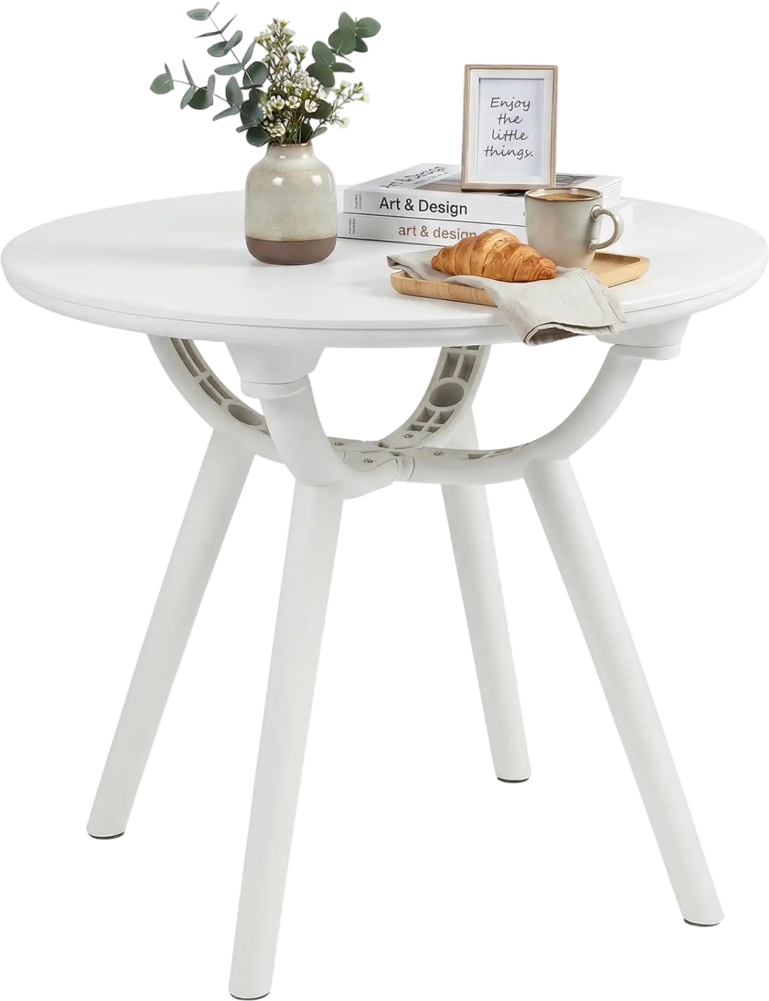 Costway Outdoor Patio Round Side Coffee Table 61884973 New