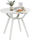 Weather-resistant circular small end table with a 20" round tabletop, ideal for poolside or balcony use.