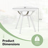 Weather-resistant circular small end table with a 20" round tabletop, perfect for poolside or balcony use.