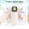 Weather-resistant pink PVC Christmas angel decoration and wreath set, ideal for outdoor holiday displays and festive charm.