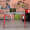 Welding table featuring 5.5" x 1.1" side tool slots and a foldable design for efficient workspace organization.