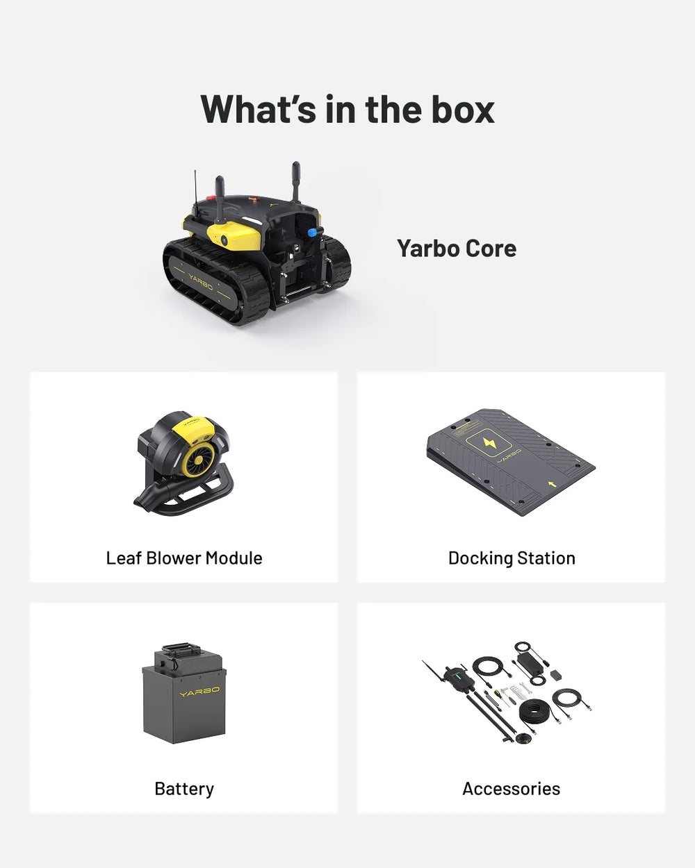 Yarbo Leaf Blower and Core 607 CFM Remote App Control New