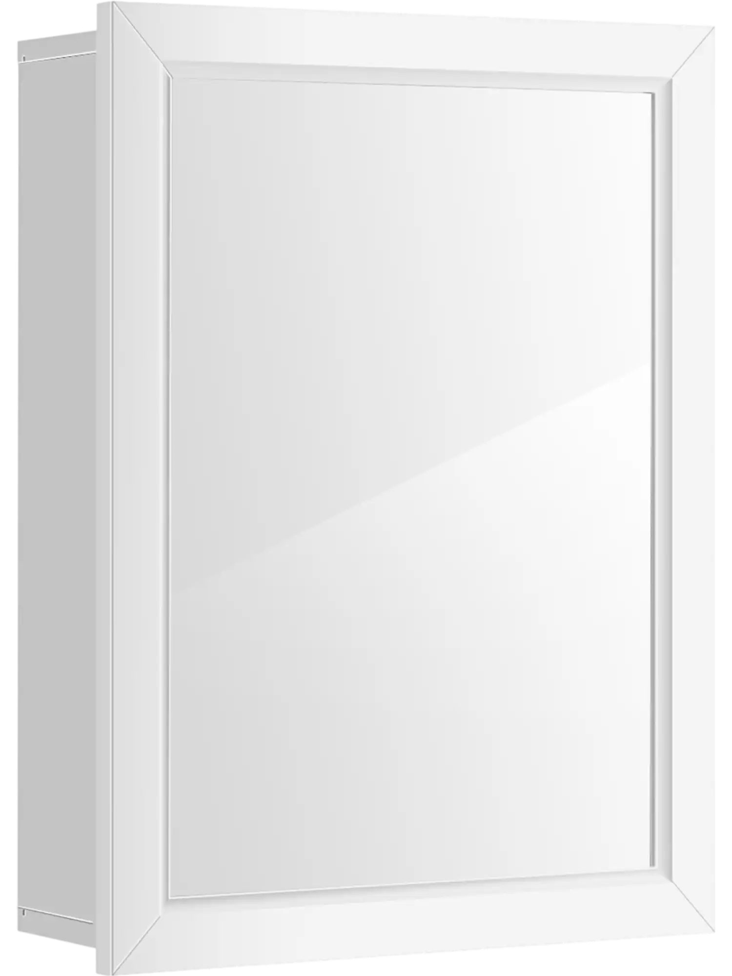Costway Mirrored Bathroom Medicine Cabinet Single Door Adjustable Shelf 63157294 New