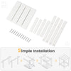Assembly components for the 14-inch white Adirondack side table, featuring weather-resistant HDPE material and.